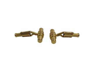 Vintage Montblanc Gold Tone Gavel Bar Cufflinks, Pair