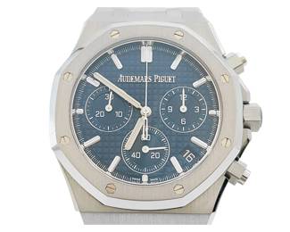 Audemars Piguet Royal Oak 50th Anniversary Mens Watch with Blue Dial