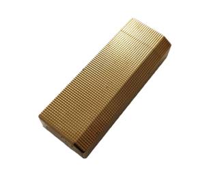 Vintage Cartier Gold Tone Textured Metal Rectangular Lighter