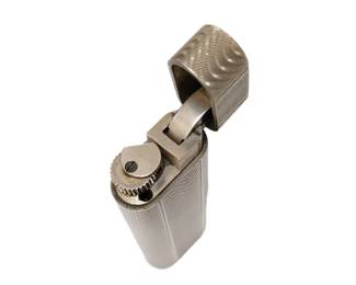 Vintage Cartier Silver Tone Textured Metal Rectangular Lighter