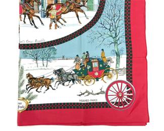 Hermes The Bull and Mouth Silk Scarf