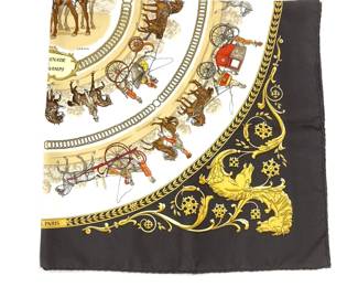Hermes La Promenade de Longchamps Silk Scarf