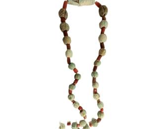 Ancient Faience Carnelian Necklace I mil. BC