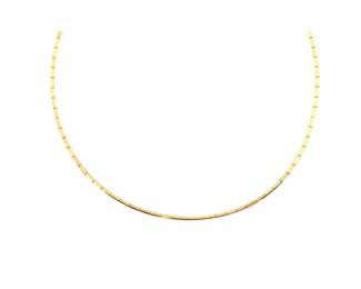 Cartier Tube Link Fancy Omega 18K Yellow Gold Necklace