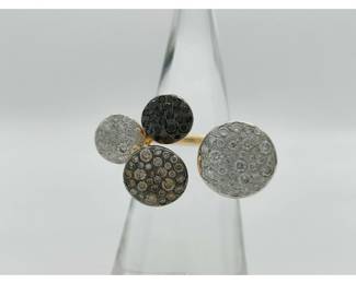 Pomellato Sabbia Fancy Color Black Diamond 18K Gold Ring