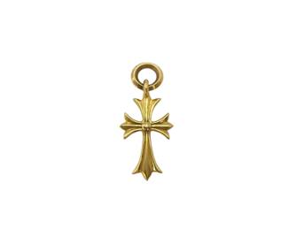 Chrome Hearts Cross 22K Gold Charm Pendant