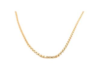 Cartier Venice Medium Box Link Chain 18K Yellow Gold Necklace