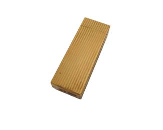 Vintage Cartier Gold Tone Ribbed Metal Rectangular Lighter