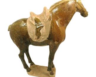 Antique Chinese Tang Dynasty Glazed Horse
