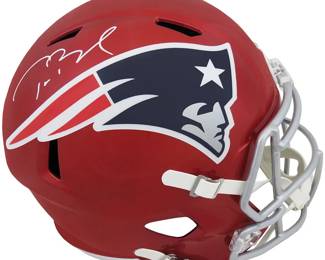 Tom Brady Signed New England Patriots Full Size Speed Replica Helmet