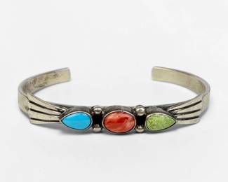 Daniel Martinez Navajo Sterling & Multi-Stone Cuff