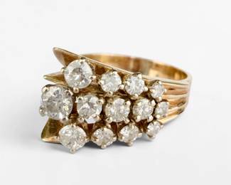 14K Gold Diamond Cocktail Ring