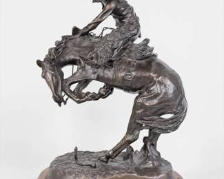 After Frederic Remington "Rattlesnake" Bronze