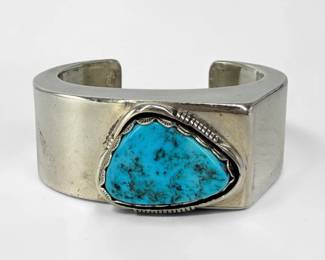 Navajo Turquoise & Sterling Silver Cuff