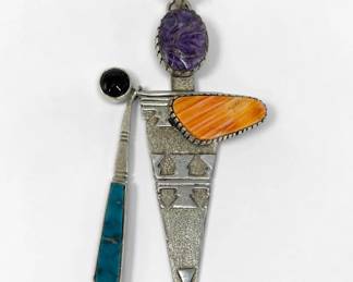 Prairie Fire Multi-Stone Sterling Silver Pendant