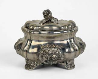 .800 Silver Art Nouveau Floral Box