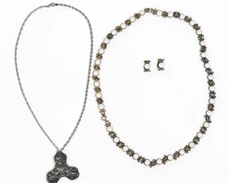 (3) Norwegian Sterling Jewelry Pieces