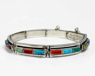Earl Plummer Navajo Multi-Stone & Turquoise Bracelet