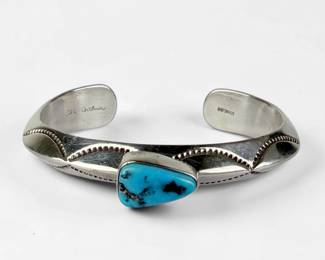 Able Arthur Sterling Silver & Turquoise Cuff