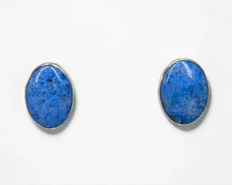 Orville Tsinnie Sterling & Lapis Lazuli Earrings