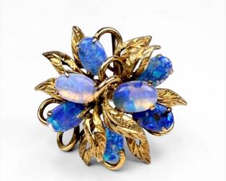 14K Yellow Gold & Opal Cocktail Ring