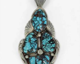 Wilson Padilla Sterling Silver & Turquoise Pendant