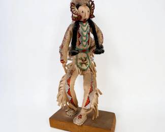 Vintage Plains Native American Buckskin Dancer Doll
