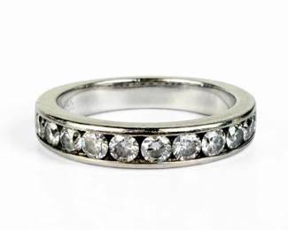 14K White Gold & Diamond Anniversary Band