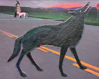 Pink "Fragrant Fur" Oil on Canvas