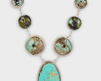 Navajo Sterling Silver & Turquoise Necklace