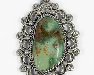 Lloyd Nelson Sterling Silver & Turquoise Pendant
