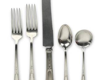 (129pc) Jennings Silver Company Sterling Flatware Set