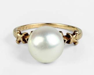 14K Yellow Gold Mikimoto Pearl Ring