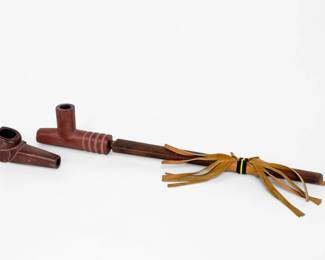 Vintage Native American Ceremonial Peace Pipe