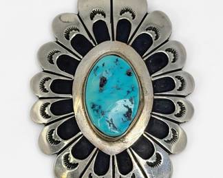 Tommy Singer Sterling Silver & Turquoise Pendant