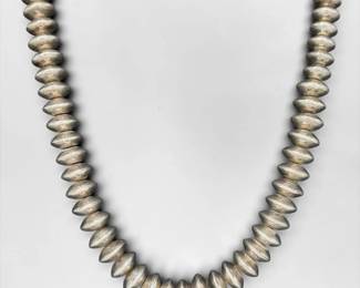Navajo Pearl Sterling Silver Necklace