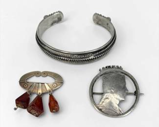 (3) Vintage Silver Jewelry Pieces