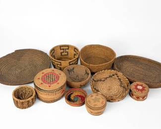 Large Group of Native American Wicker