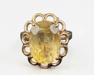 18K Yellow Gold & Citrine Ring