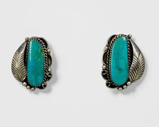 Dorothy Secatero Sterling & Turquoise Earrings