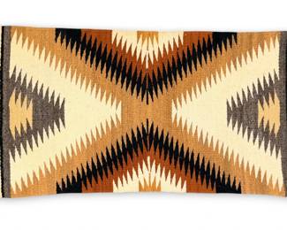 Navajo Serrated Diamond Fringed Rug