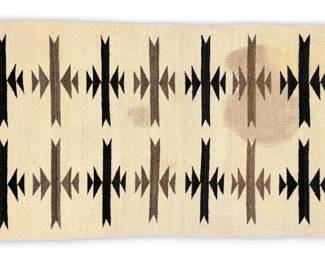 Navajo Arrow Motif Fringed Rug