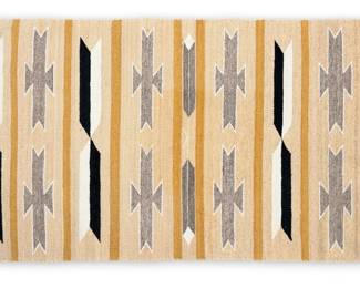 Navajo Gold & Black Banded Rug
