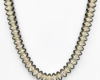 Navajo Pearls Sterling Silver Beaded Necklace