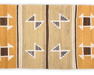 Navajo Paneled Cross & Triangle Rug