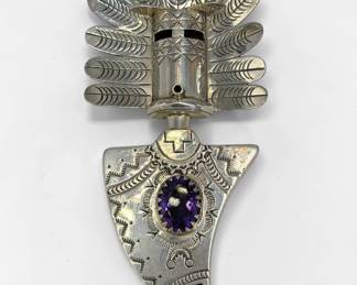 Elvis Nelson Sterling Silver & Amethyst Pendant