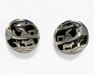 T. Billy Silver Navajo Earrings