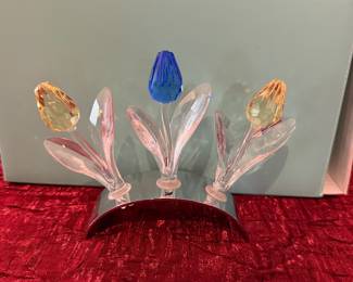 #170 - $50 - Swarovski Set tulip flowers set of 3