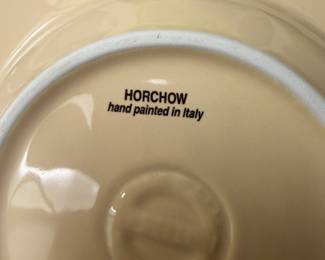 #57 - $250 - Horchow made in Italy poterry dinnerware sale 8 soup plates/ 8 salad plates 8 cereals bowls / 7 cups and saucers