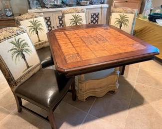 #66A - $450 - Dining table with building leave